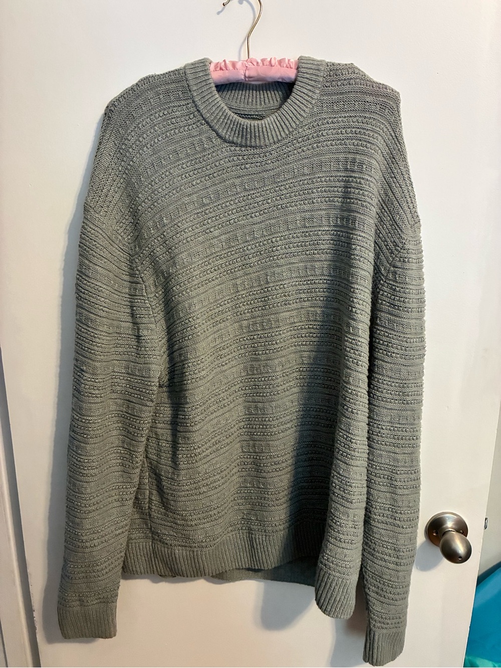 Abercrombie and Fitch Women’s Heavyweight Knit Crewneck Sweater - Sage Green